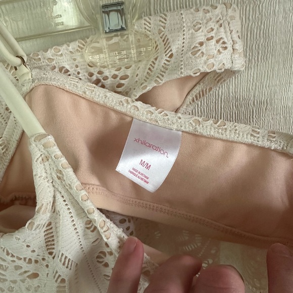 Xhilaration Cream Lace Boho Neutral Bikini Set - Picture 3 of 6